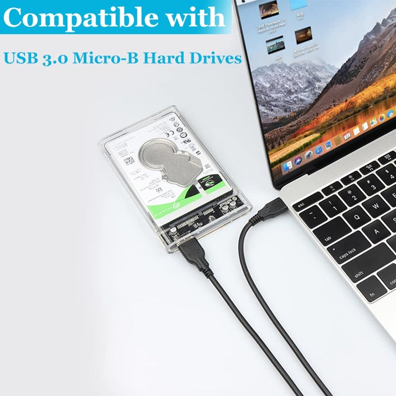Warmstor Micro USB 3.0 Cable (2 Pack), 1ft USB 3.0 A to Micro B Cable Cord Compatible with Camera, Seagate External Hard Drive, WD Western Digital My Passport and Elements Hard Drives - Image 5